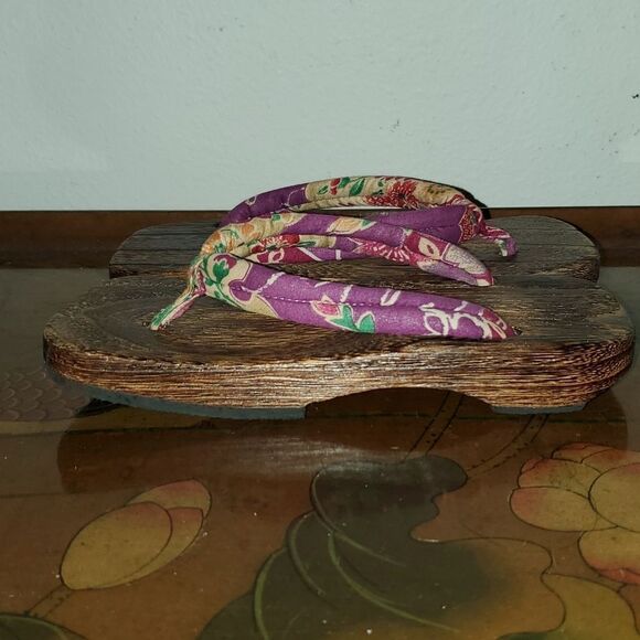 Geta Japanese Wooden Shoes Zori Sandals - Picture 8 of 12
